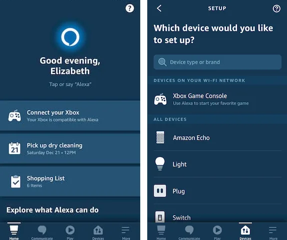 Amazon Alexa screenshot