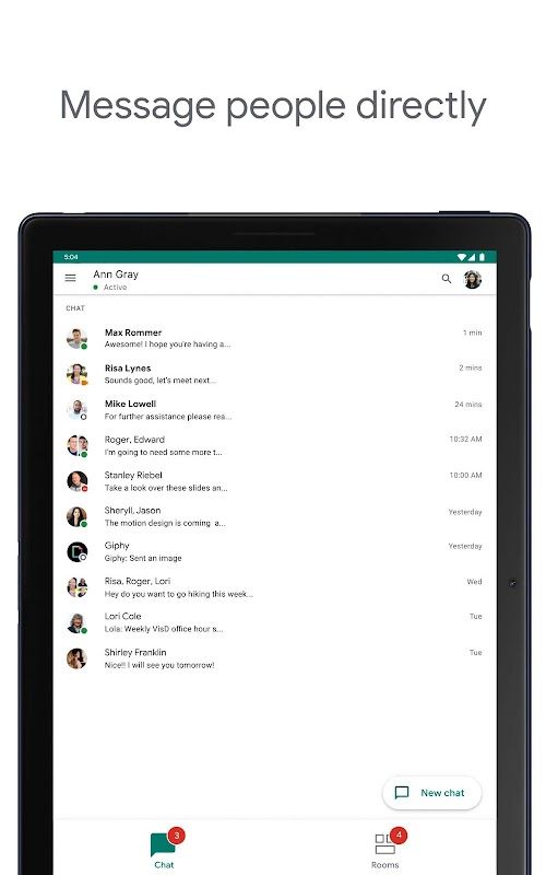 Google Chat screenshot