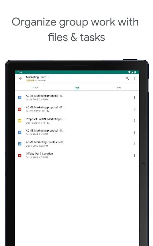Google Chat screenshot