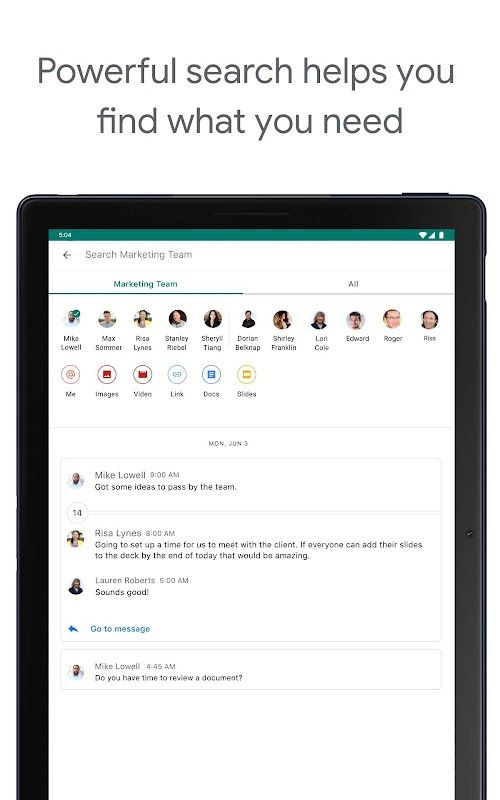 Google Chat screenshot