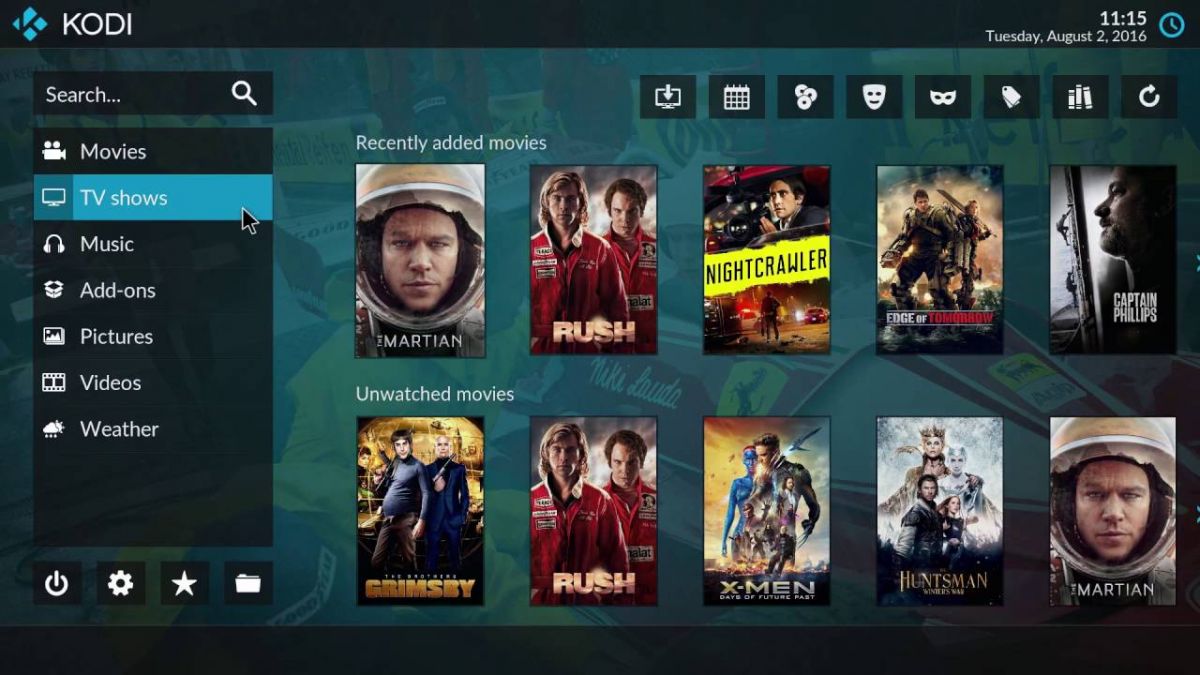 Kodi screenshot