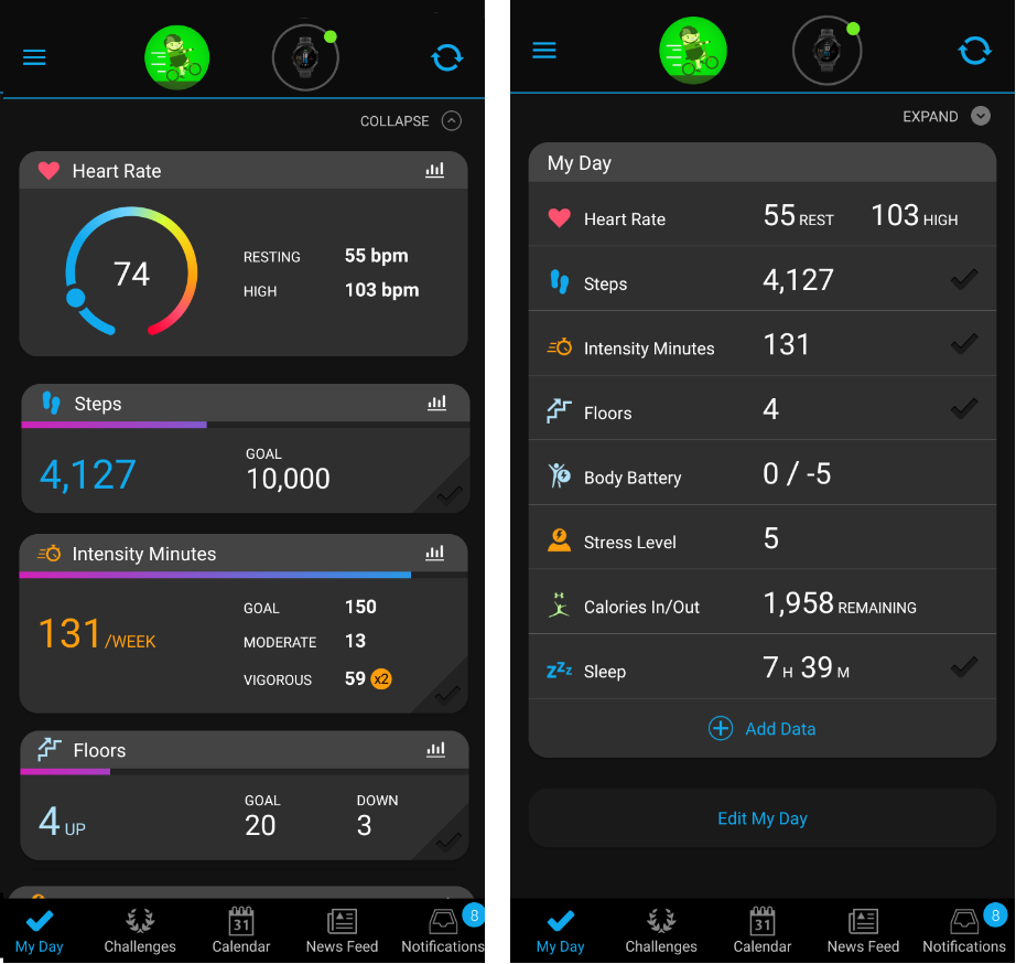 Garmin Connect™ screenshot