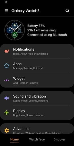 Galaxy Wearable (Samsung Gear) screenshot