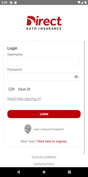 Direct Auto Insurance screenshot