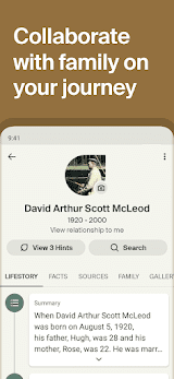 Ancestry screenshot