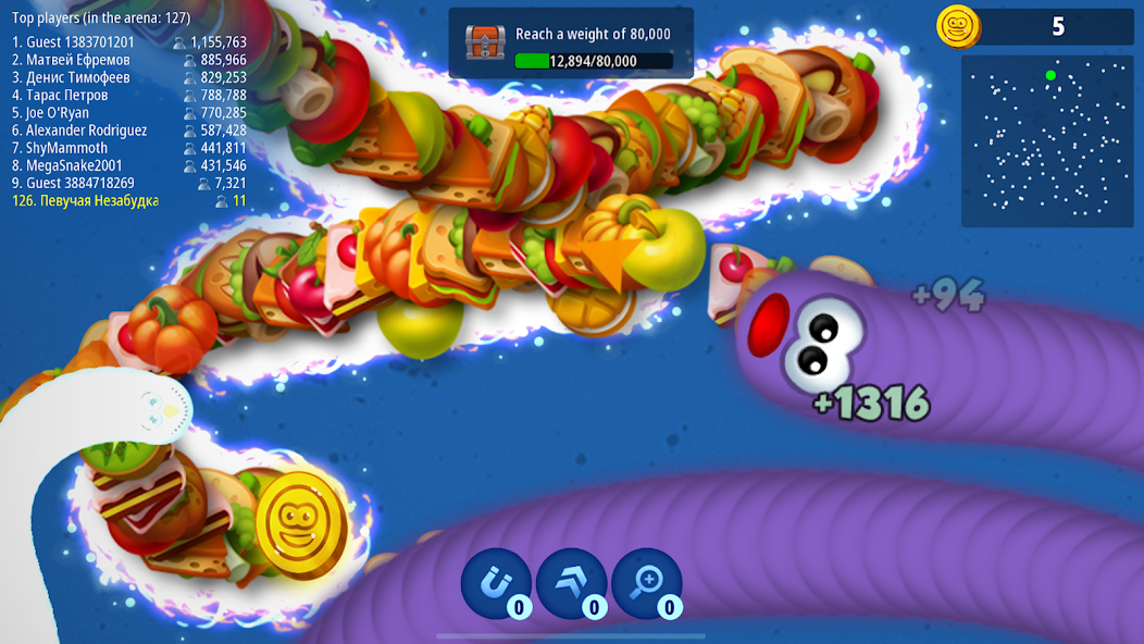 Worms Zone .io - Hungry Snake screenshot