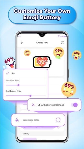 Emoji Battery Widget screenshot